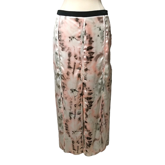 ASOS x River Island Satin Flare Panel Maxi Skirt Size 10 - Picture 1 of 7